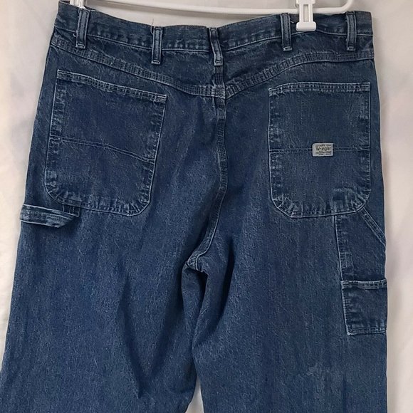 Wrangler Authentic Issue Mens 38x32 Carpenter Work Denim Jeans Pants 94LSWDV - Picture 4 of 10